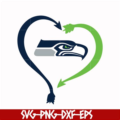 Seattle Seahawks Heart Svg Seahawks Heart Svg Nfl Svg Png Inspire Uplift