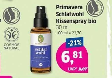 Primavera Bio Schlafwohl Kissenspray Angebot Bei Vitalia