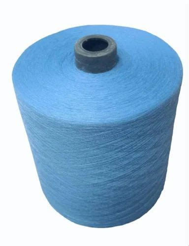 Sky Blue Spun Polyester Dyed Yarn Count 20 At Rs 200 Kg In Surat Id 2853142263491