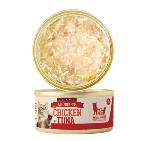 Packn Pride Canned Cat Gravy Wet Food Chicken Can Canned Shredded Chicken Tuna Packnpride