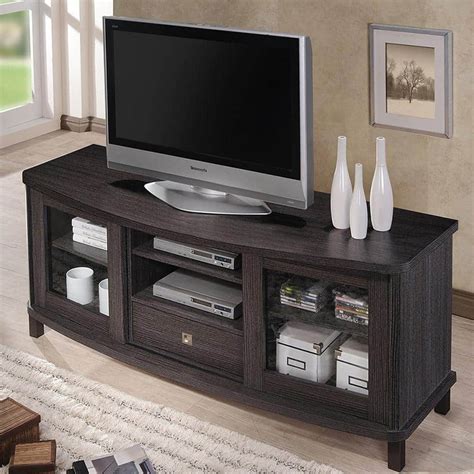 Baxton Studio Walda Dark Brown Wood Entertainment Center Hd