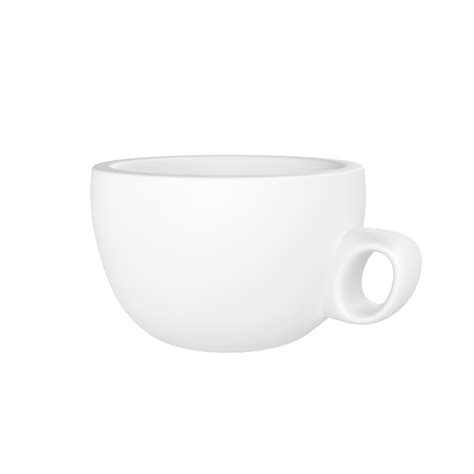 3d Photo Realistic White Cup Icon Mockup Rendering Design Template For Mock Up Ceramic Clean