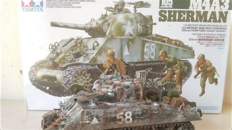 M4a3 Sherman 105mm Howitzer Build 135 Scale Tamiya 35251 Youtube