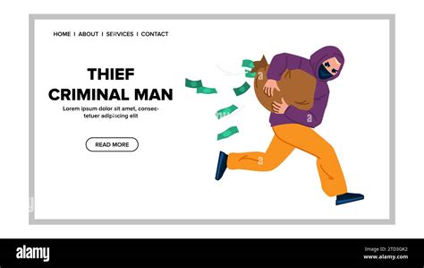 Robber Thief Criminal Man Vector Stock Vector Image And Art Alamy