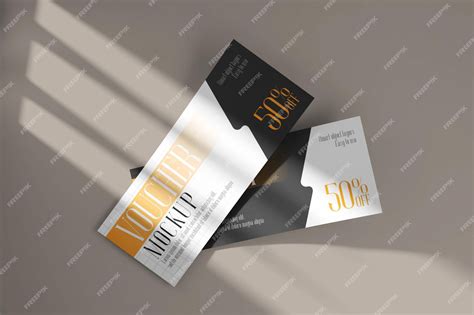 Premium Psd Voucher Mockup