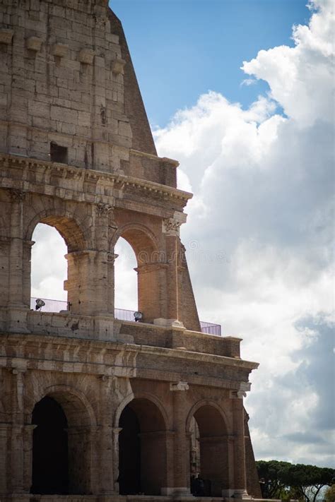 Widok Na Wielkim Romańskim Colosseum Kolosseum Colosseo Także Znać