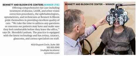 'Best for You' in Eye Practices | Bennett & Bloom Eye Centers