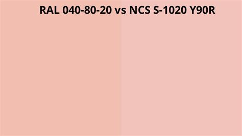 RAL 040 80 20 Vs NCS S 1020 Y90R RAL Colour Chart UK