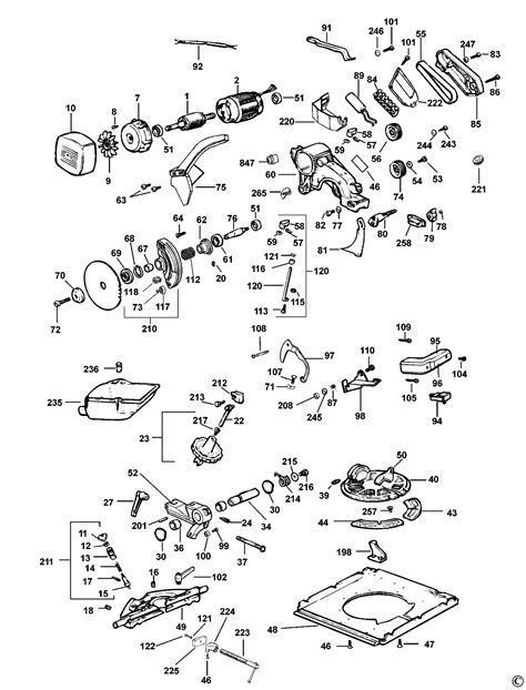 Schemat Piła wielofunkcyjna DEWALT DW743 Type3 DW743 QS części