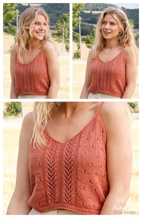 Knit Summer Crop Top Free Knitting Patterns Knitting Pattern