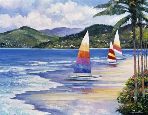 Seaside Sails Painting By John Zaccheo