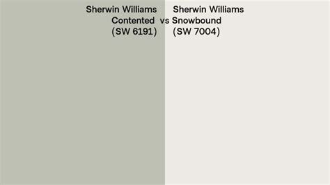 Sherwin Williams Contented Sw Vs Snowbound Sw Side By