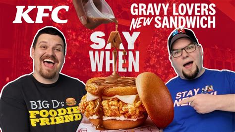 New Kfc Gravy Lovers Sandwich Review Youtube