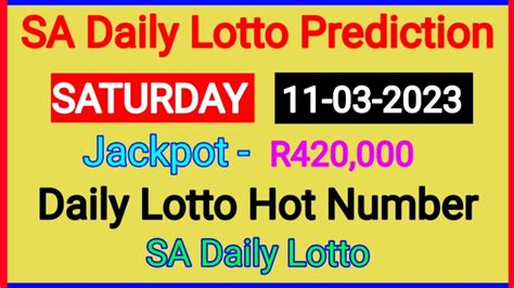 SA Daily Lotto Prediction Increase Your Chances Of Winning Today