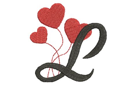 Heart Alphabet Letter L · Creative Fabrica