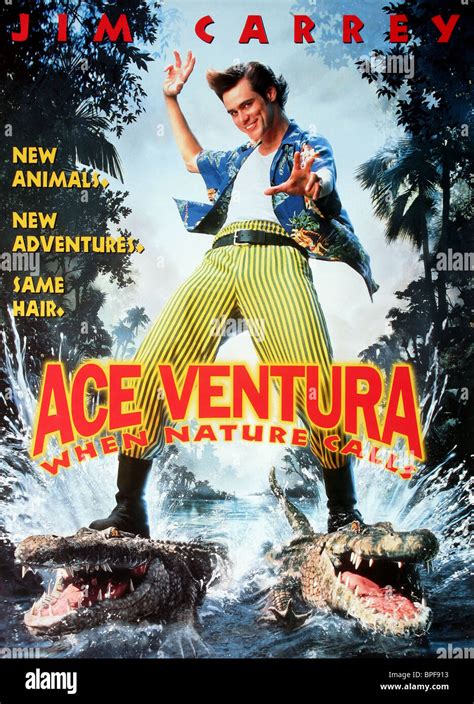 JIM CARREY AFFICHE DE FILM Ace Ventura QUAND LA NATURE DES APPELS