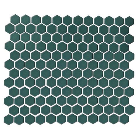 Amai Emerald Hexagon Mosaic Tile Calibre Concepts