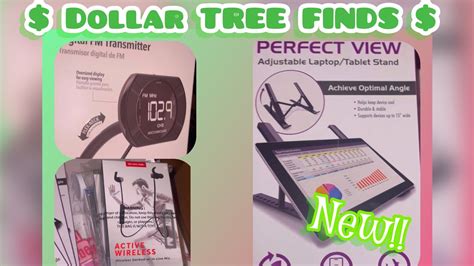 New Finds Dollar Tree Phone Tabletlaptop Standwireless Earbuds Wmicfm Transmitter Haul