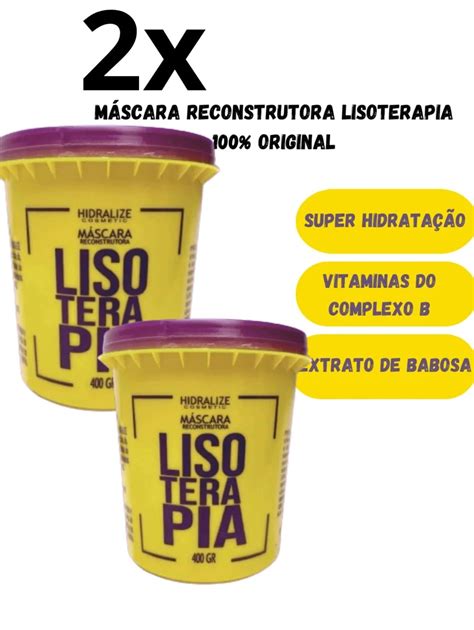 Kit 02 Mascara Reconstrutora Hidratacao E Fortalecimento Capilar