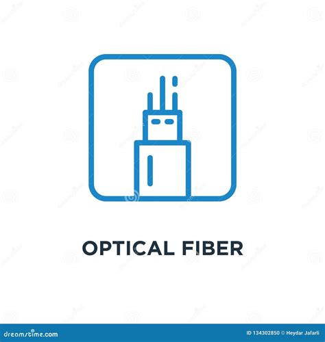 Optical Fiber Icon On White Concept Symbol Design Vector Illus Stock