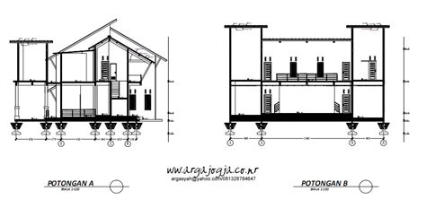 Gambar Potongan Rumah 2 Lantai Modern Tropis – Argajogja's Blog