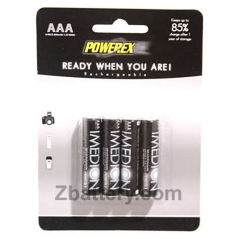 Powerex Imedion Aaa Nimh 950mah Hybrid Nimh Battery 4 Pack