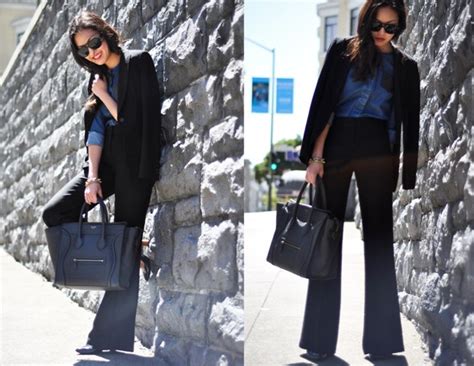 wearing  slacks tochic