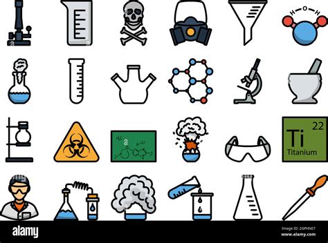 Chemistry Icon Set Stock Vector Image And Art Alamy