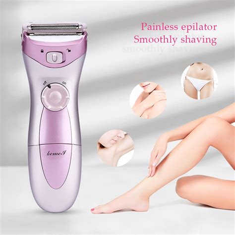 Kemei Rechargeable Epilator Electric Hair Remover Lady Shaving