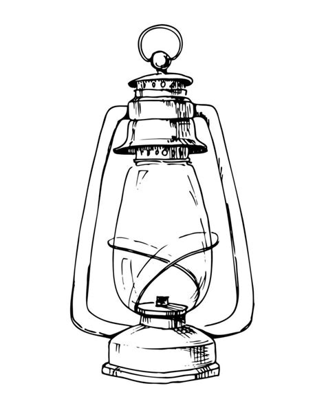 Antique Lantern Drawing