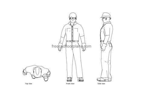 Industrial Worker Free Cad Drawings