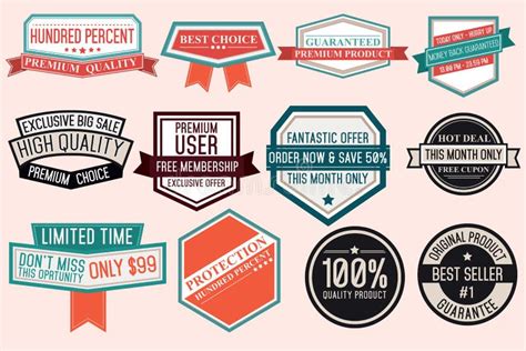 6 Cool Badges Stock Illustration Illustration Of Retro 39033057