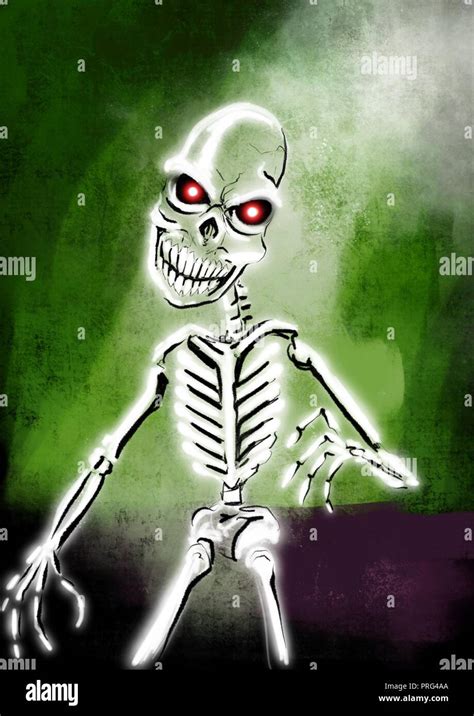 Halloween Skeleton Illustration Stock Photo Alamy