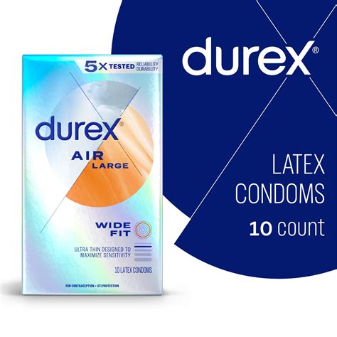 Durex Air Condoms Extra Thin Transparent Natural Rubber Latex Condoms