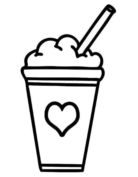 Milkshake Coloring Pages Free Printable Pdf