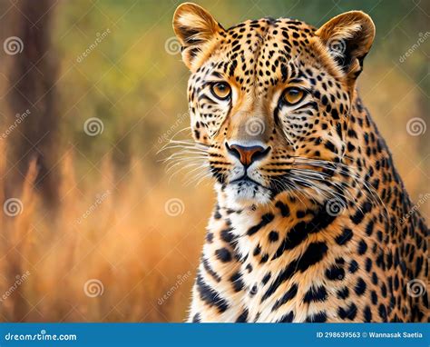 Oil Painting Style Leopard Stock Illustration Illustration Of Modern
