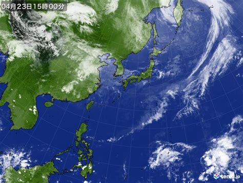 過去の気象衛星日本広域2023年04月23日 日本気象協会 Tenkijp