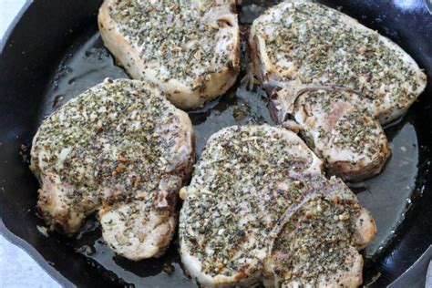 Garlic And Rosemary Pork Chops Man Meets Oven