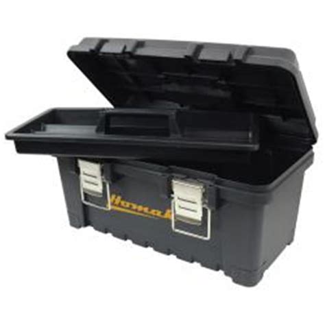 Hand-Carry Tool Box, Metal & Plastic Black - 19 in. - Walmart.com