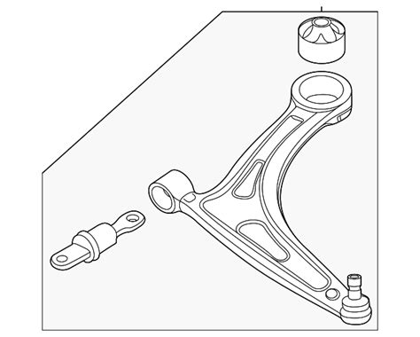 2020 2024 Hyundai Sonata Lower Control Arm 54500 L1000 Oem Parts Online