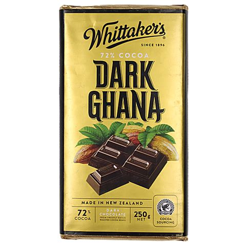 Buy WHITTAKERS Dark Ghana Bar 72 Cocoa Dark Chocolate Rich Flavour