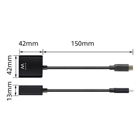 Adaptador Ewent Ew9825 Usb C Para Displayport 4k Preto