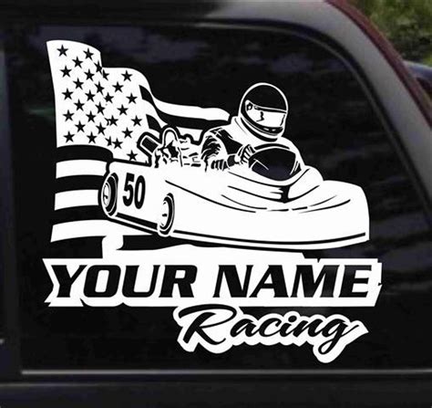 Personalized Go Kart Racing Version 11 Decal Etsy