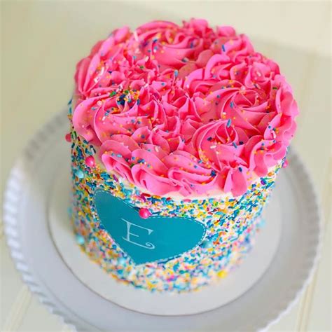 Cake Mama On Instagram “loving The Way This Sweet Sprinkle Cake Turned Out My Daughter Has A