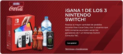 Promoci N D As Coca Cola Gana Uno De Los Nintendo Switch Oled