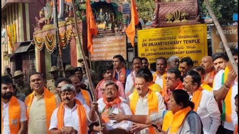 Hanuman Flag Row Escalates In Karnatakas Mandya Amid Political