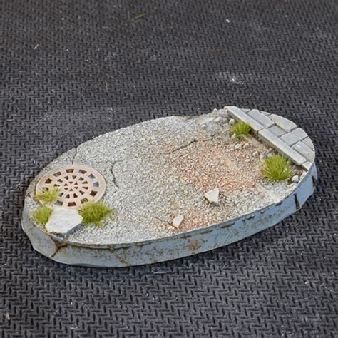 Gamers Grass Battle Ready Bases Urban Warfare Oval 60mm X4