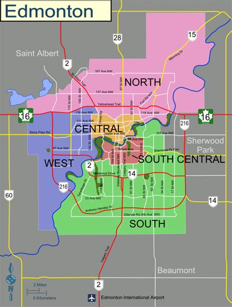 Printable Map Of Edmonton - Printable Maps