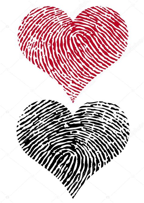 Two Fingerprint Hearts Vector Stock Vector Beaubelle 1803768