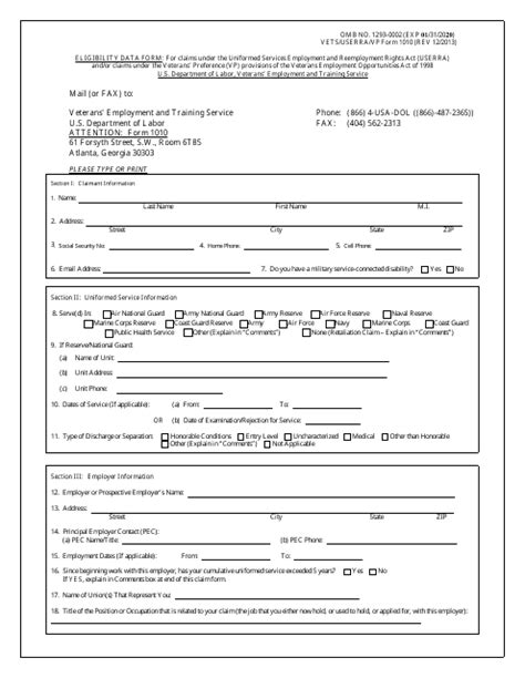 ETA Form 1010 - Fill Out, Sign Online and Download Fillable PDF ...